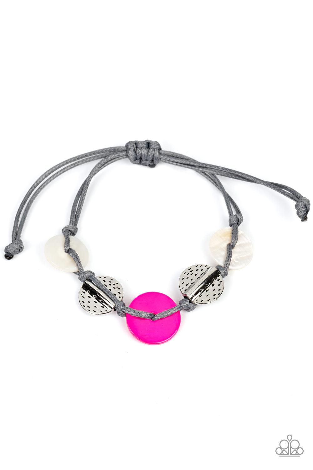Paparazzi Accessories - Barefoot Beaches Necklace and Shore Up Bracelets - Pink Jewelry Sets