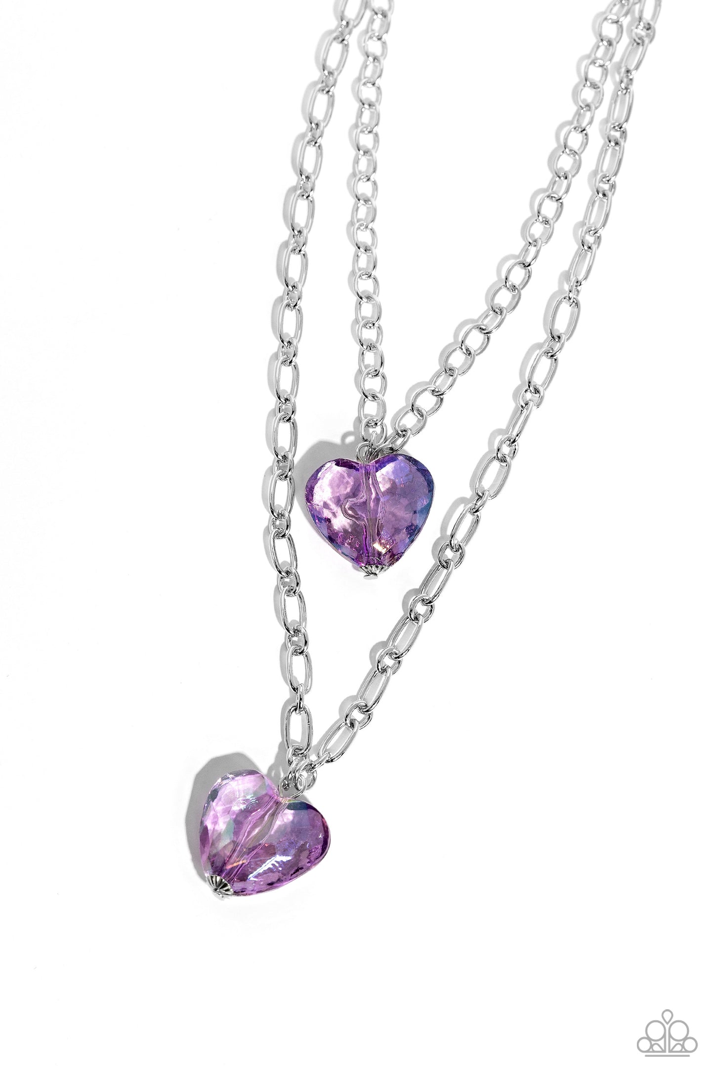 Paparazzi Accessories - Layered Love - Purple Heart Necklaces