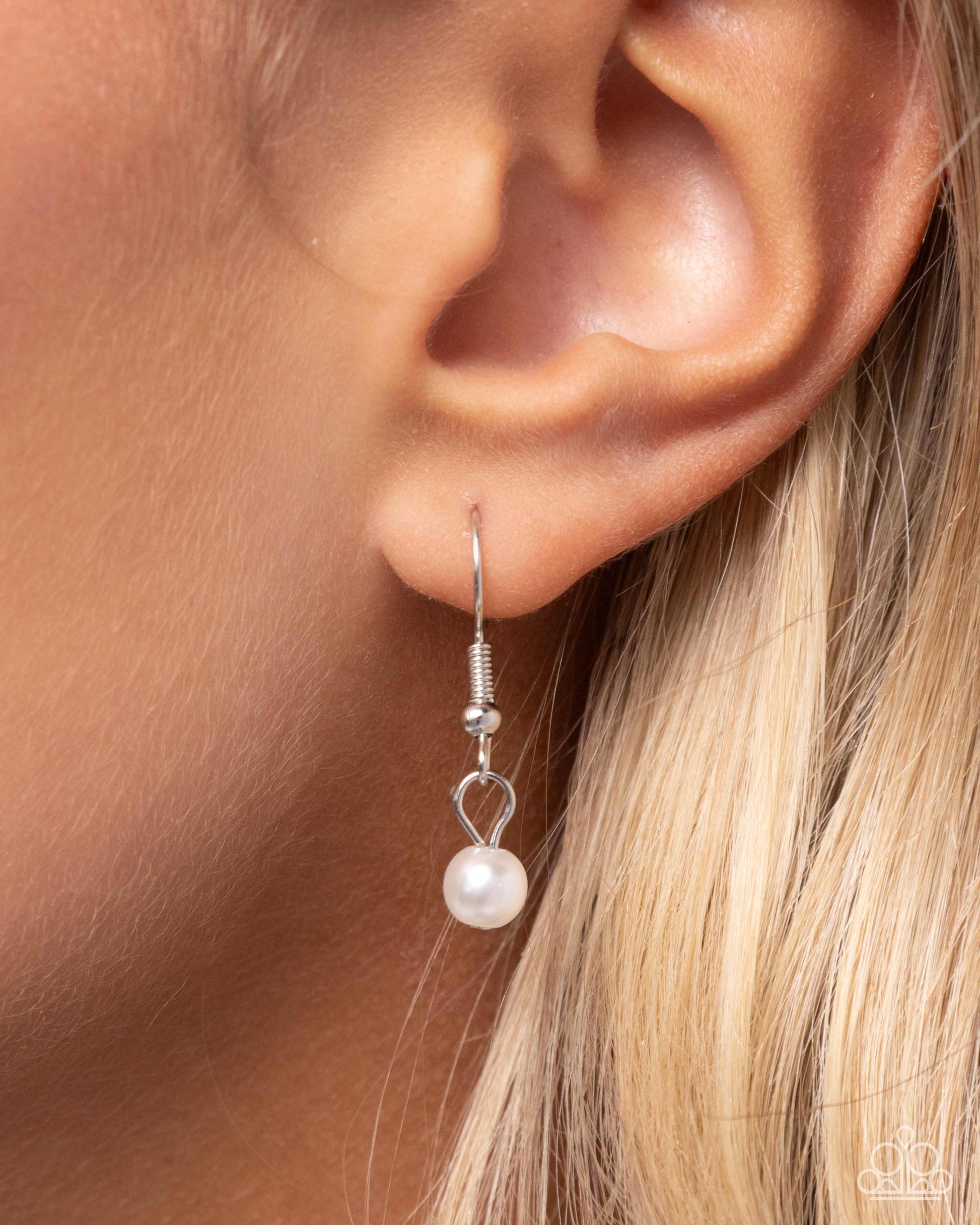 Paparazzi Accessories - Pastel Pizazz - Green Necklaces featuring a trio of glossy white pearls and silver studded centers, a collection of light pink and apple green-painted flowers alternate below the neckline from a dainty silver chain for a pastel-inspired pattern of whimsy. Features an adjustable clasp closure.  Sold as one individual necklace. Includes one pair of matching earrings.