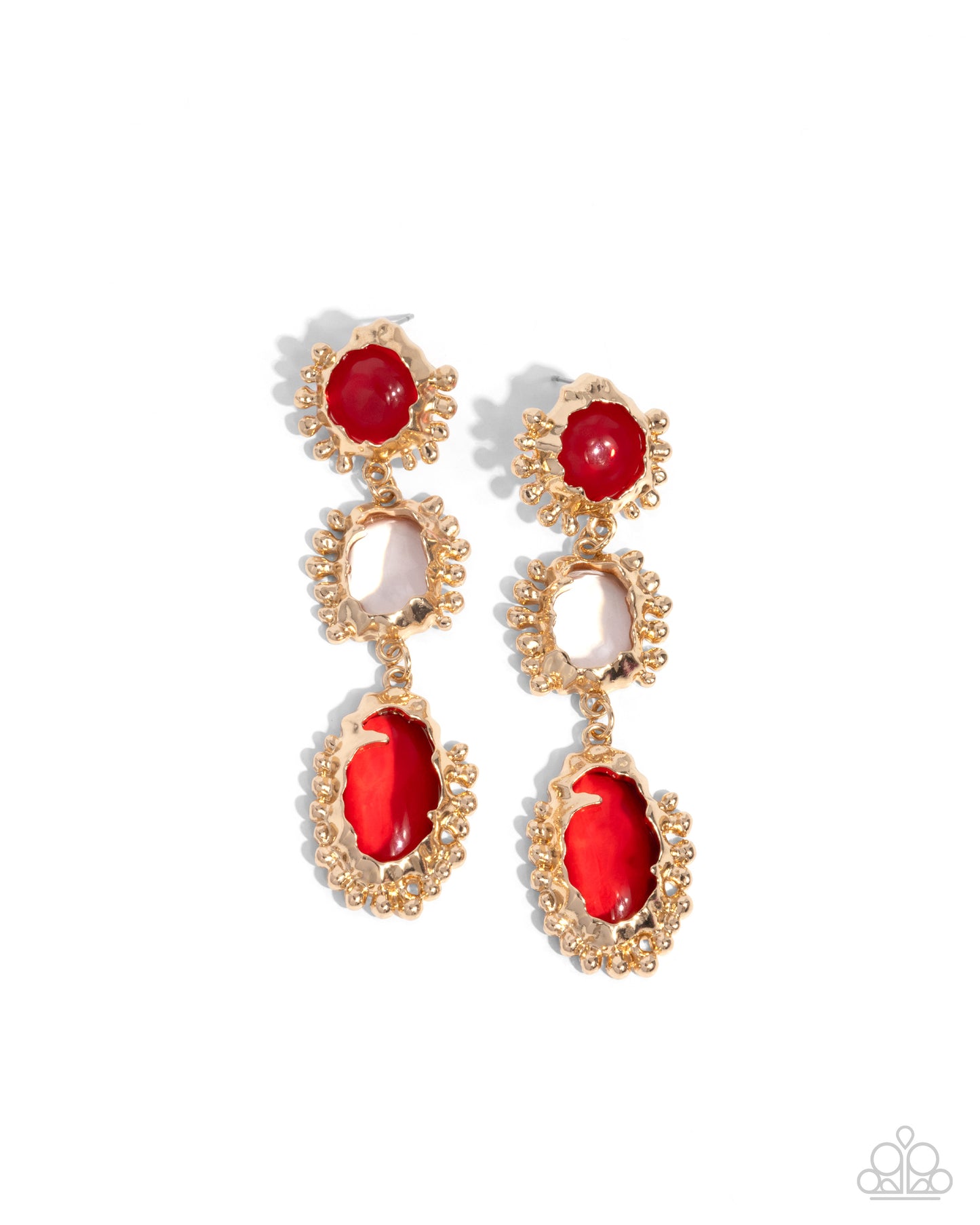 Paparazzi Accessories - Emotional Elegance - Red Earrings