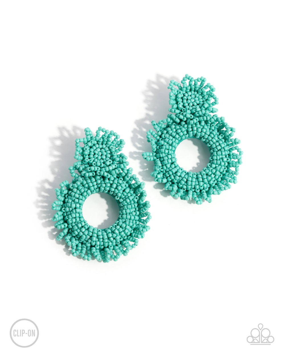 Paparazzi Accessories - Explosive Energy- Blue Clip-On Earrings