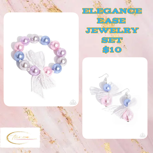 <p data-mce-fragment="1">Two glossy pearls one in blue and one in pink stack atop one another while an airy, chiffon white ribbon is tied in the center of the pearls for a refined finish. Earring attaches to a standard fishhook fitting.</p> <p data-mce-fragment="1"><i data-mce-fragment="1">Sold as one pair of earrings.</i></p>