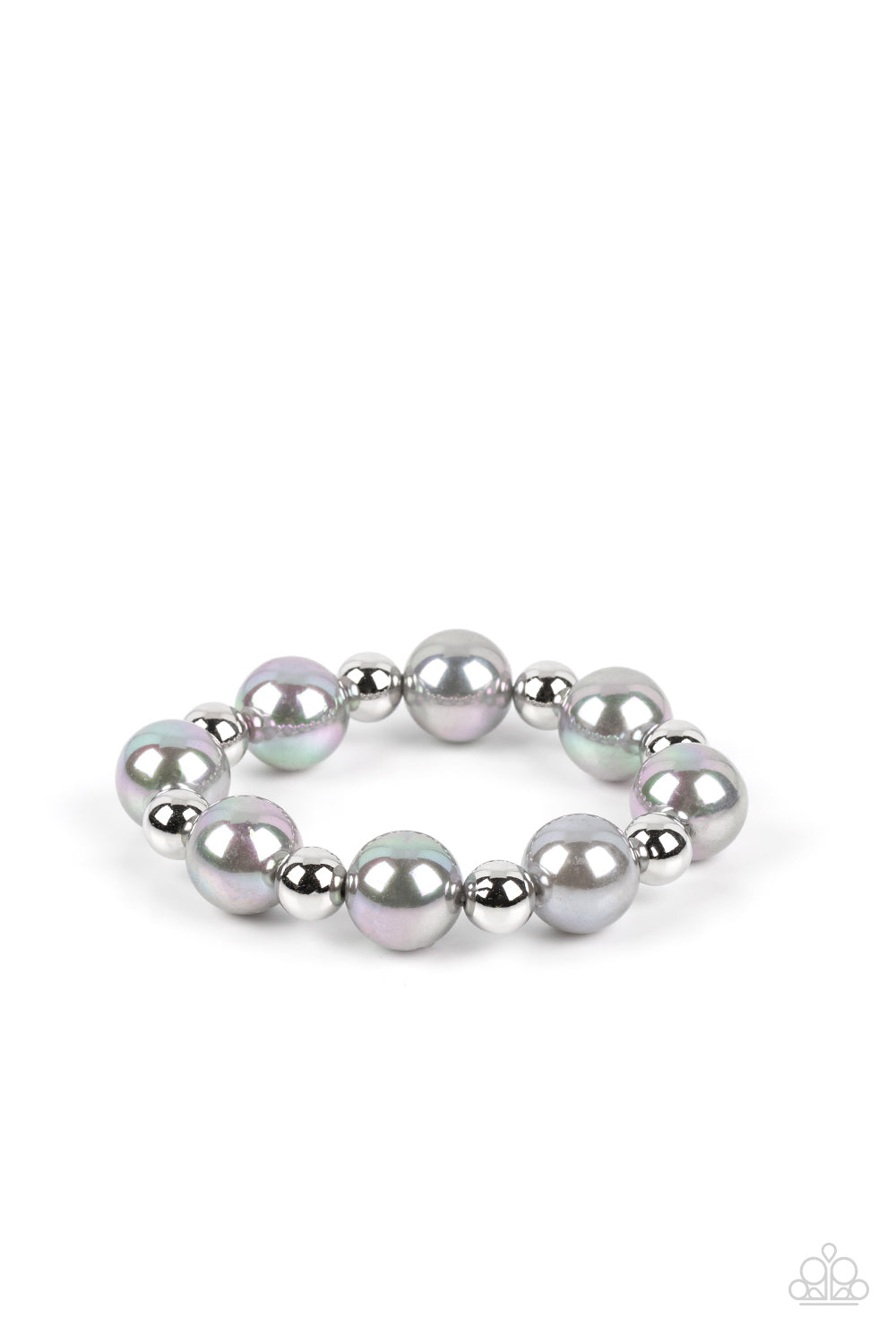 Paparazzi Dreamscape Escape - Silver Iridescent Necklaces and DREAMSCAPE Come True - Silver Iridescent Bead Bracelets Set