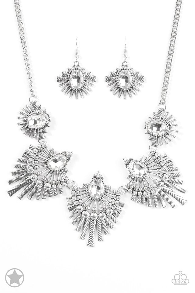 Paparazzi Accessories Miss YOU-niverse - Silver Blockbuster Necklaces - Lady T Accessories
