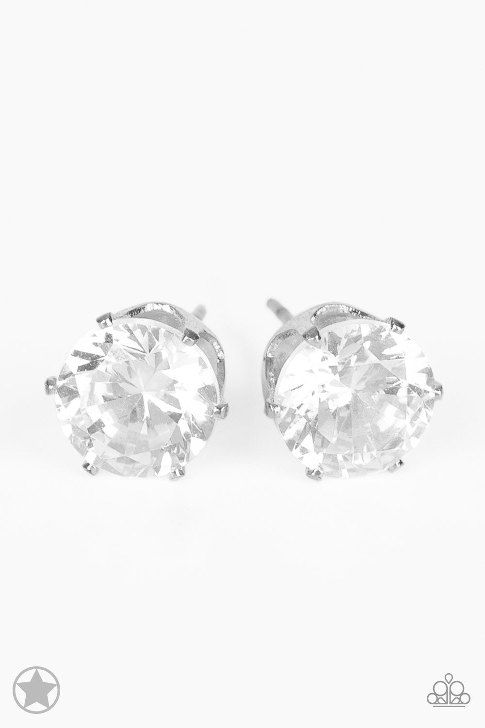 Paparazzi Accessories Just in TIMELESS White Blockbuster Earrings - Lady T Accessories