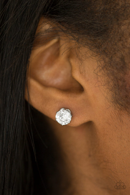 Paparazzi Accessories Just in TIMELESS White Blockbuster Earrings - Lady T Accessories