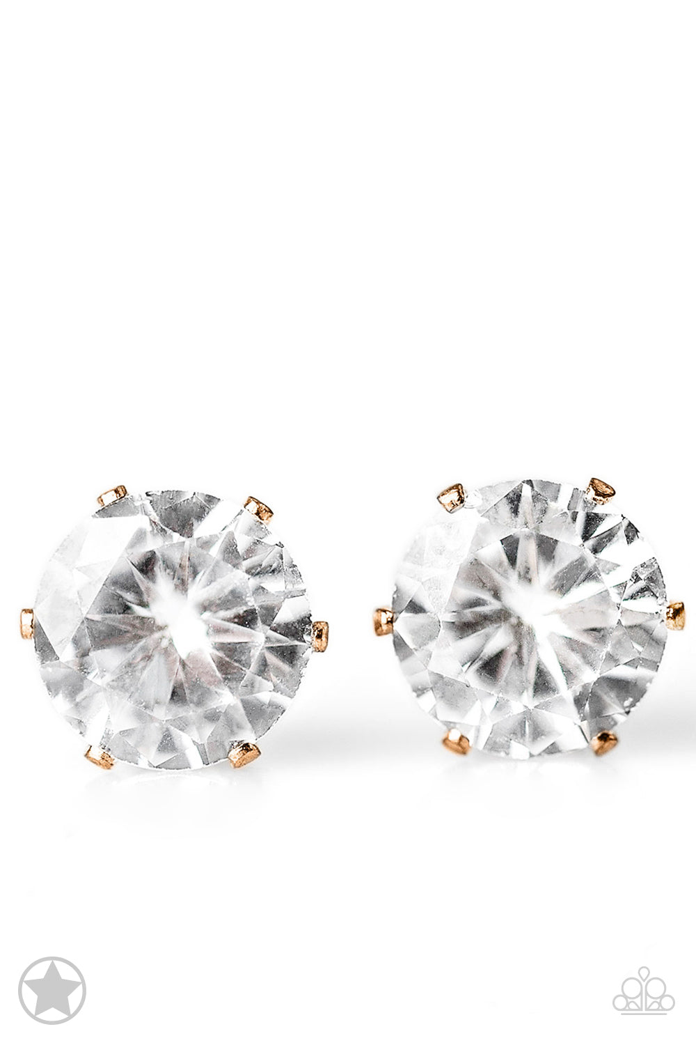 Paparazzi Accessories Just in TIMELESS - Gold Blockbuster Earrings - Lady T Accessories