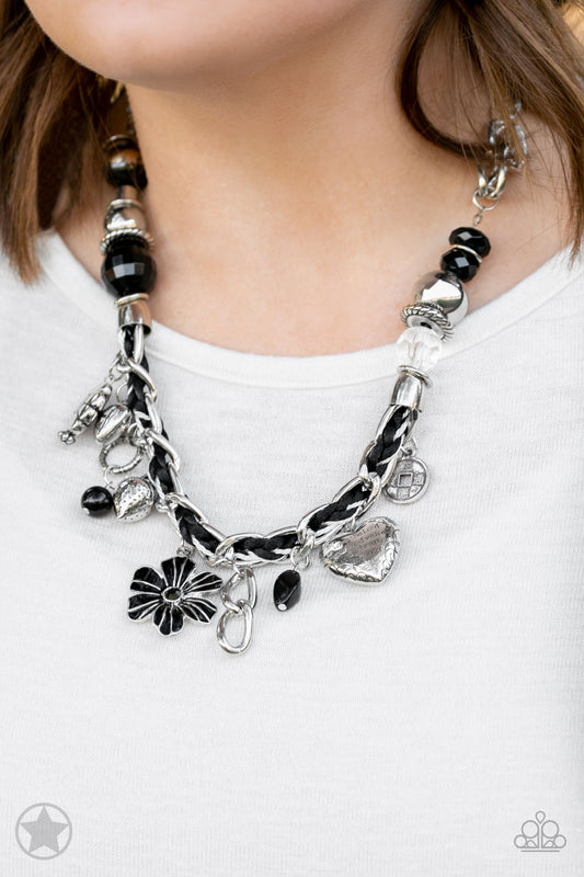 Paparazzi Accessories Charmed, I AM Sure - Black Necklaces - Lady T Accessories