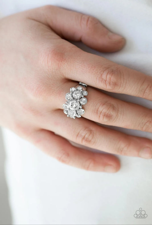 Paparazzi Accessories Billion Dollar Bombshell - White Rings - Lady T Accessories
