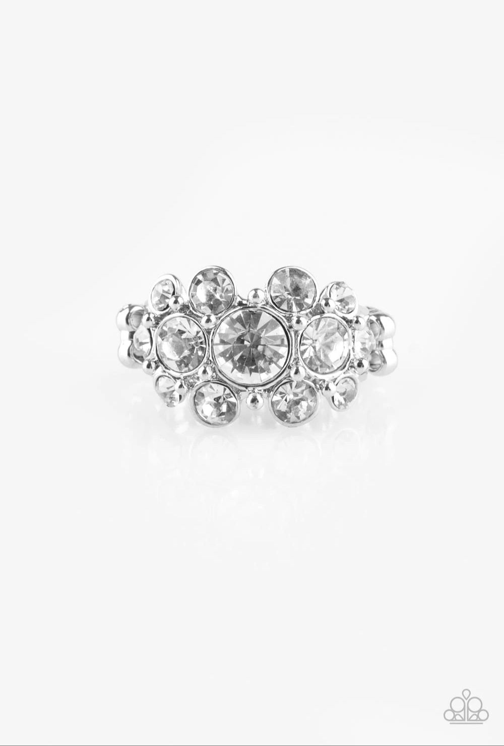Paparazzi Accessories Billion Dollar Bombshell - White Rings - Lady T Accessories