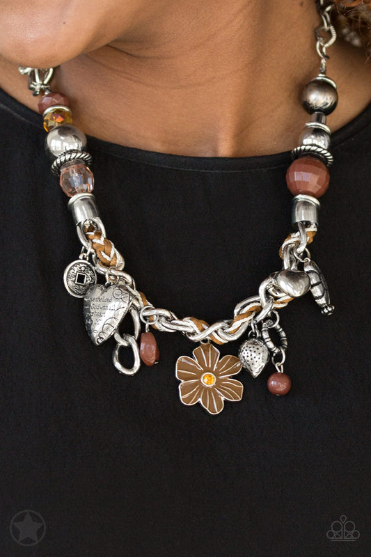 Paparazzi Accessories Charmed, I am Sure - Brown Blockbuster Necklaces - Lady T Accessories
