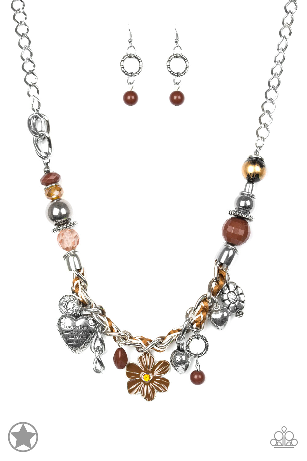 Paparazzi Accessories Charmed, I am Sure - Brown Blockbuster Necklaces - Lady T Accessories