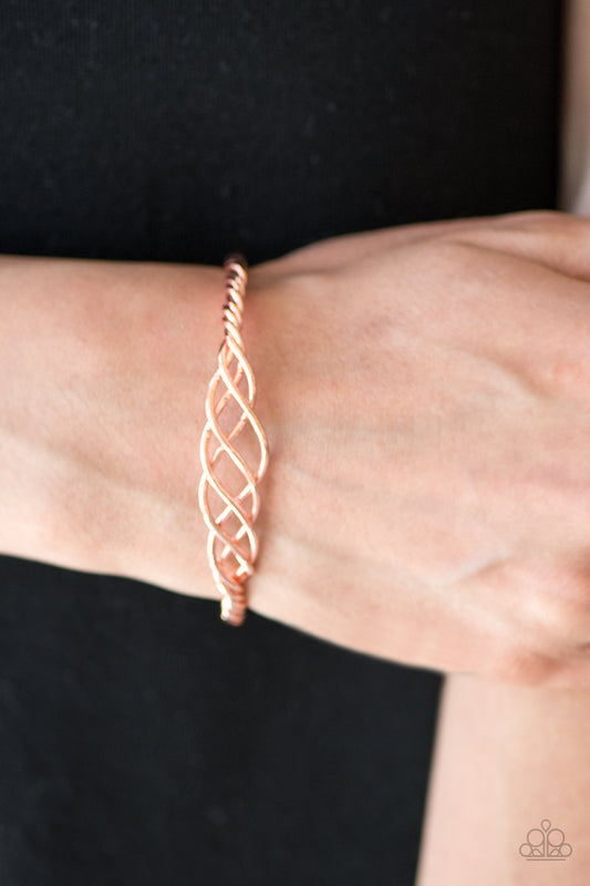 Paparazzi Accessories Metro Melody - Rose Gold Bracelets - Lady T Accessories