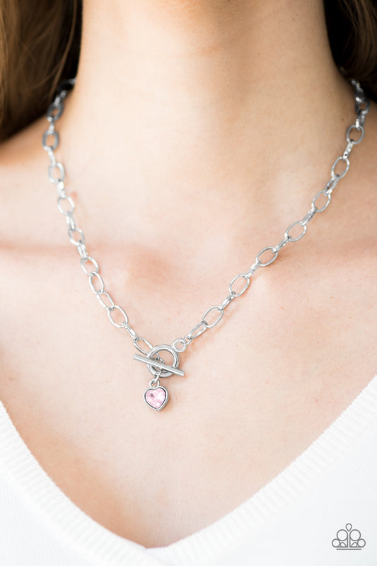 Paparazzi Accessories Let Your Heart Shine - Pink Necklaces - Lady T Accessories