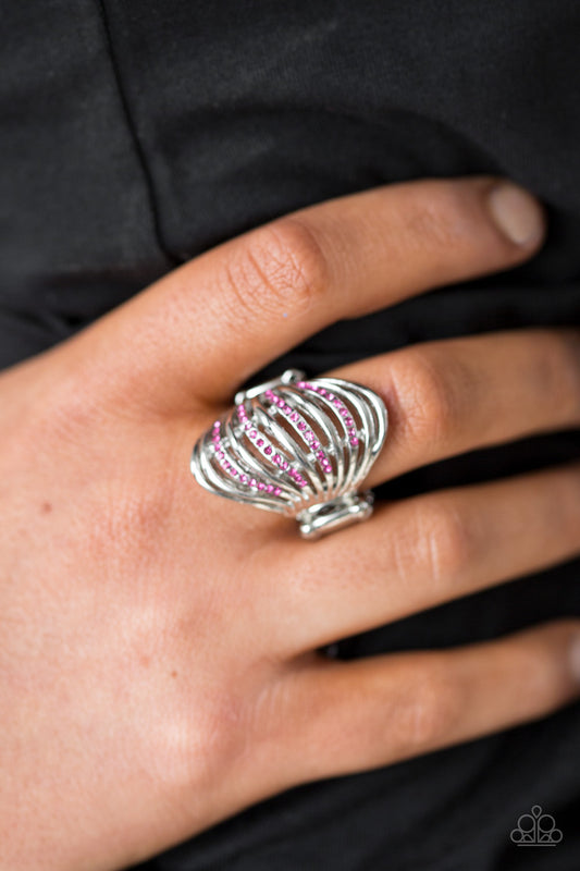 Paparazzi Accessories Ride the Waves - Pink Rings - Lady T Accessories