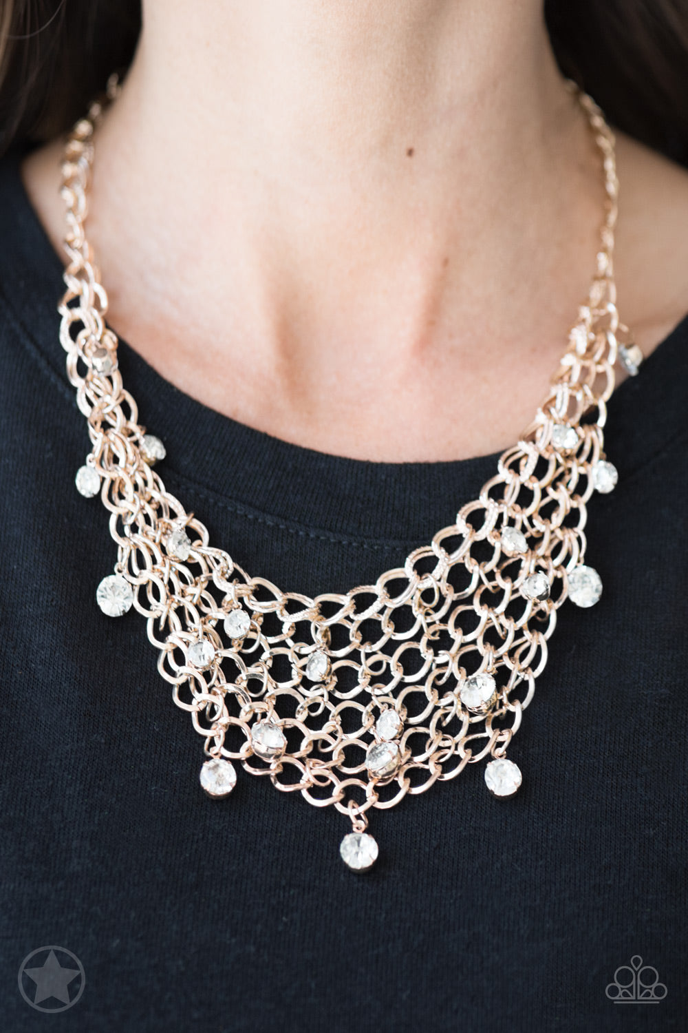 Paparazzi Accessories Fishing For Compliments - Gold Blockbuster Necklaces - Lady T Accessories