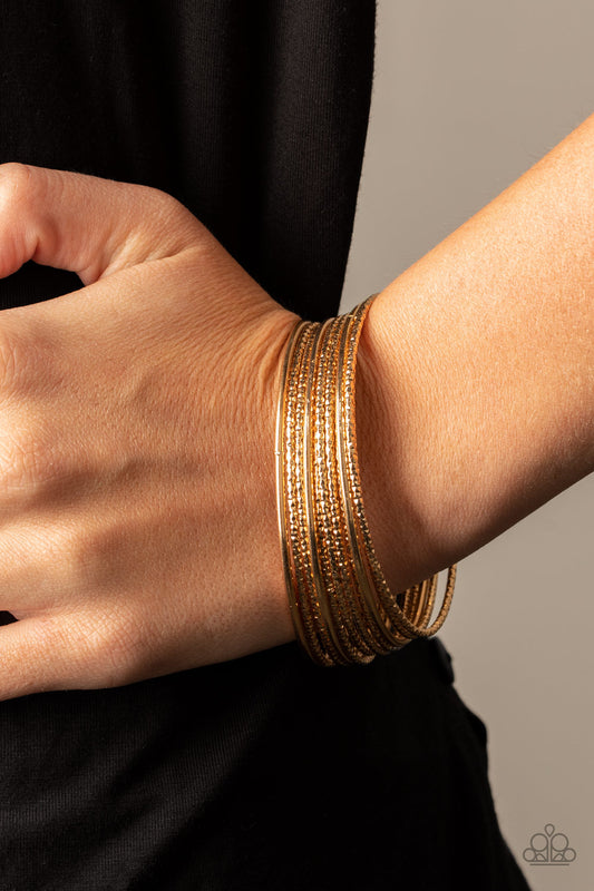 Paparazzi Accessories Bangle Babe - Gold Bracelets - Lady T Accessories