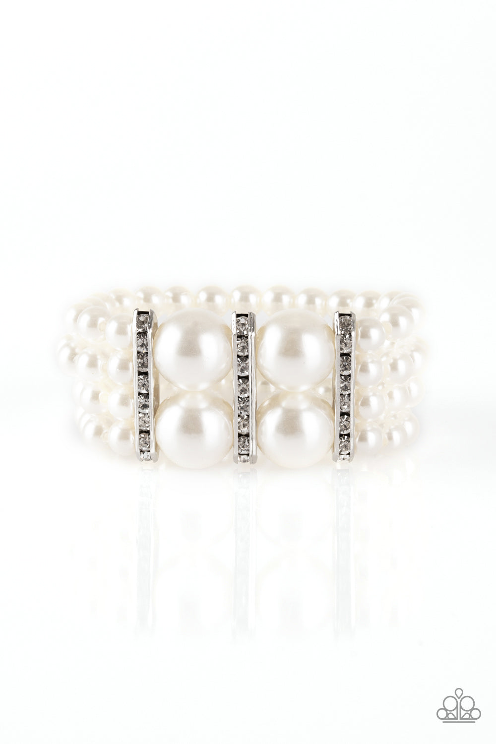 Paparazzi Accessories Romance Remix - White Pearl Bracelets - Lady T Accessories