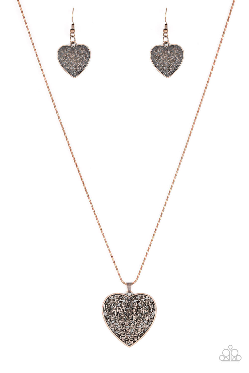 Paparazzi Accessories Look Into Your Heart - Copper Necklaces - Lady T Accessories