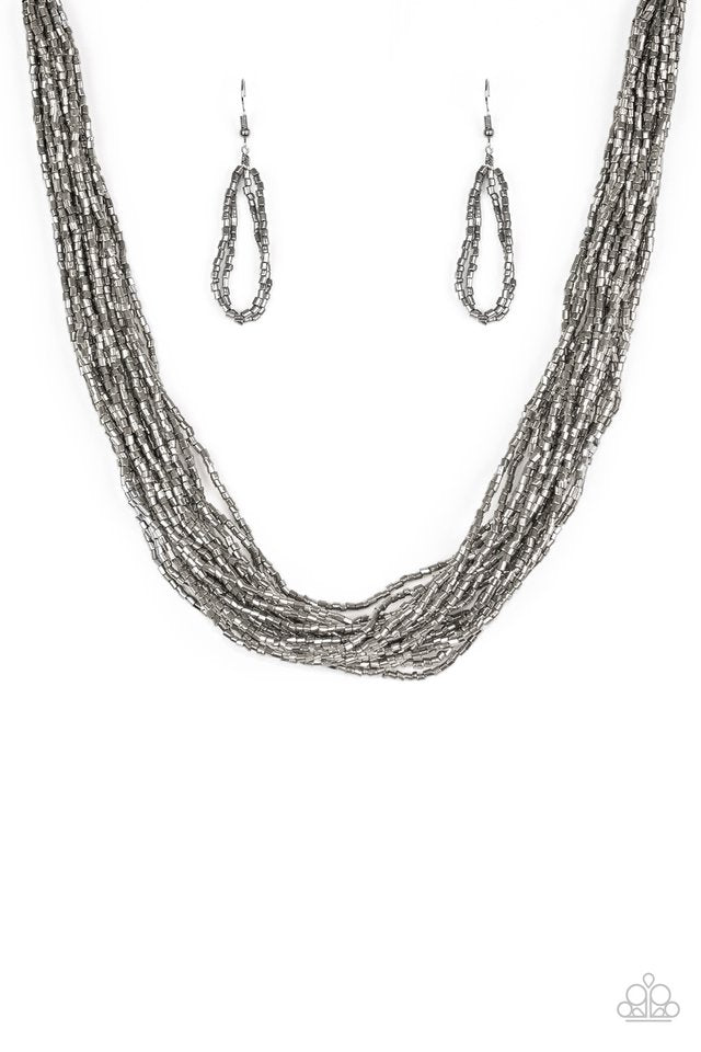 Paparazzi Accessories Speed of Starlight - Gunmetal Necklaces - Lady T Accessories