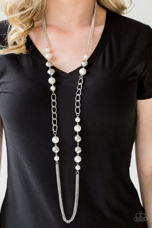 Paparazzi Accessories Uptown Talker - White Necklaces - Lady T Accessories