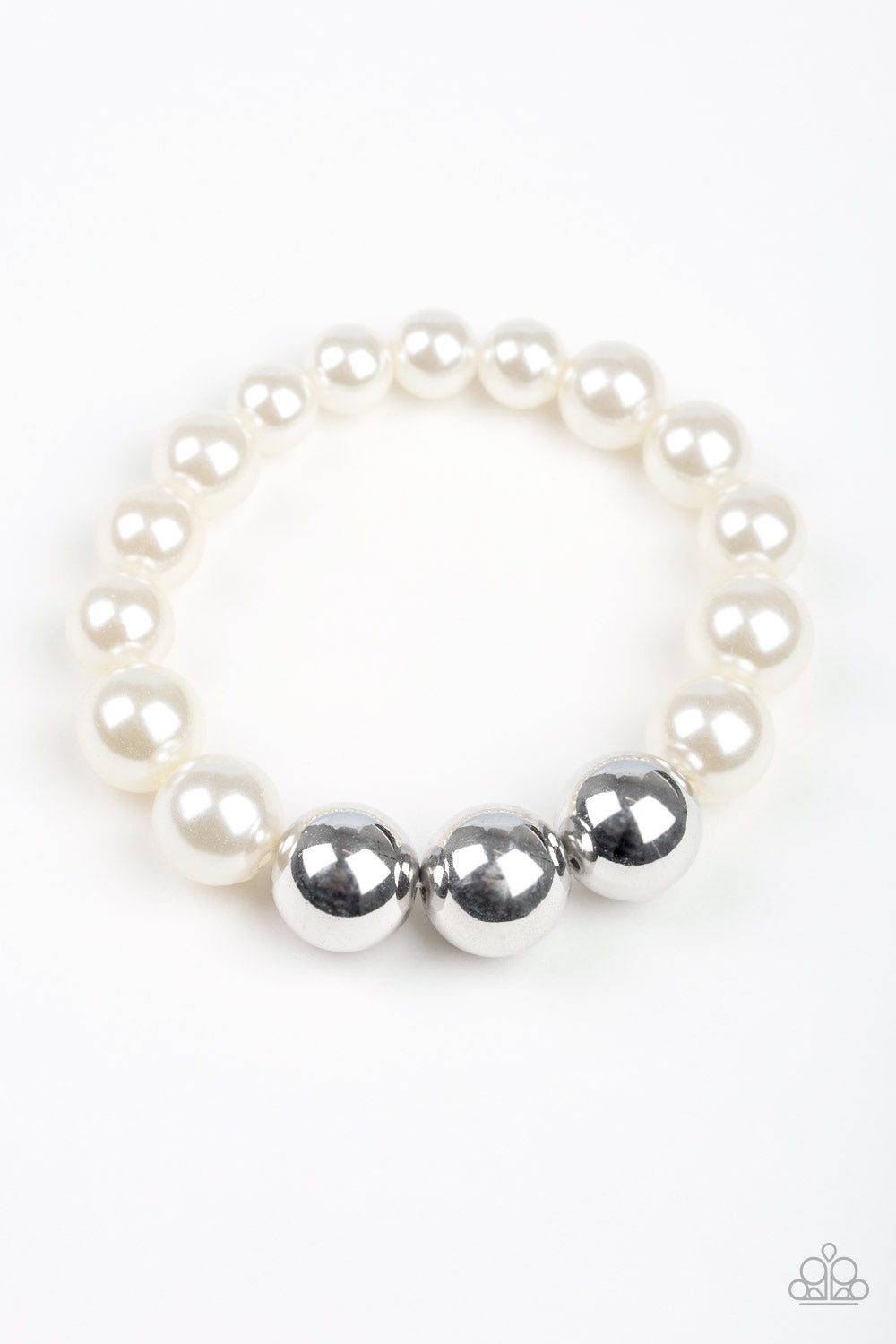 Paparazzi Accessories Dressed UPTOWN - White Bracelets - Lady T Accessories