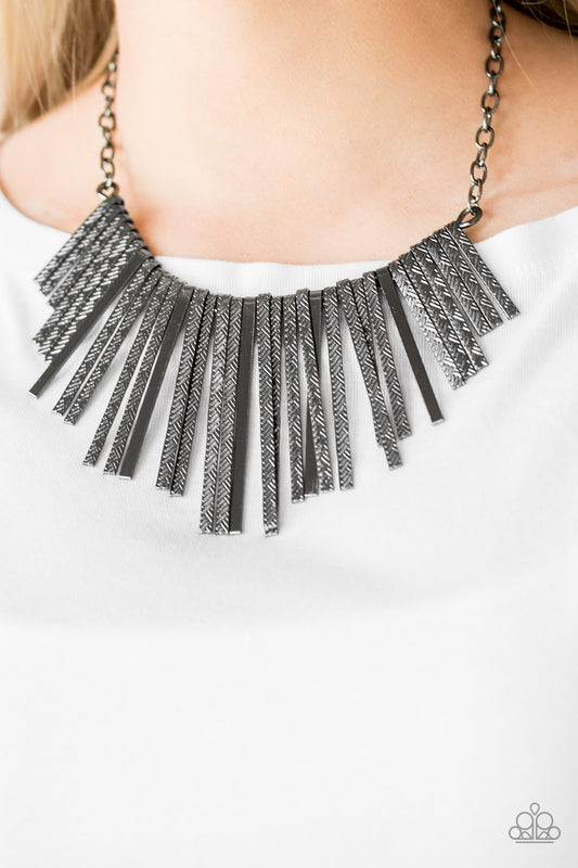 Paparazzi Accessories Welcome to the Pack - Black Necklaces - Lady T Accessories