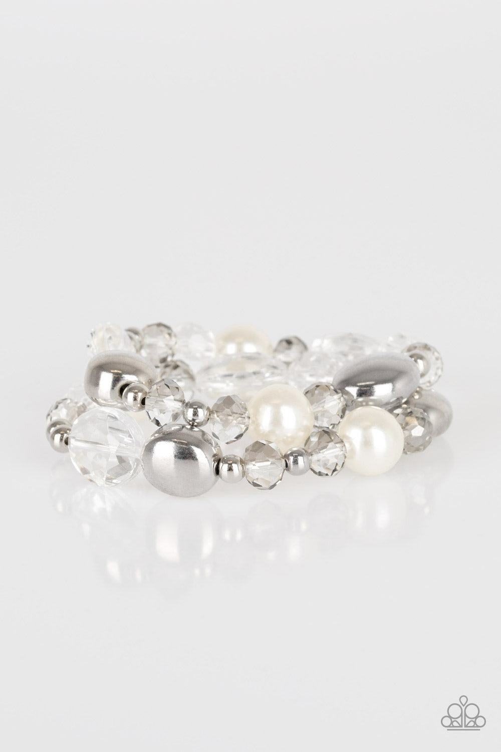 Paparazzi Accessories Downtown Dazzle - White Bracelets - Lady T Accessories