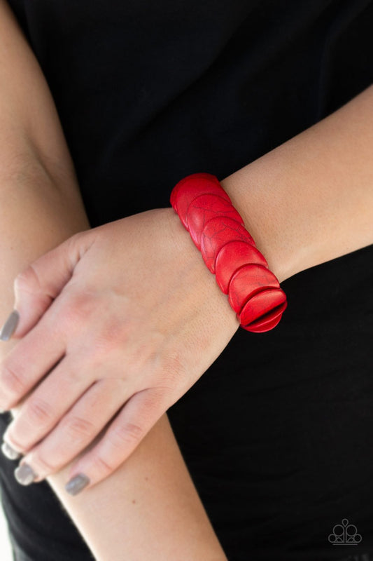 Paparazzi Accessories Nomadic Nature - Red Bracelets  - Lady T Accessories