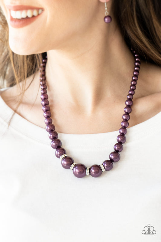 Paparazzi Accessories Party Pearls - Purple Necklaces - Lady T Accessories
