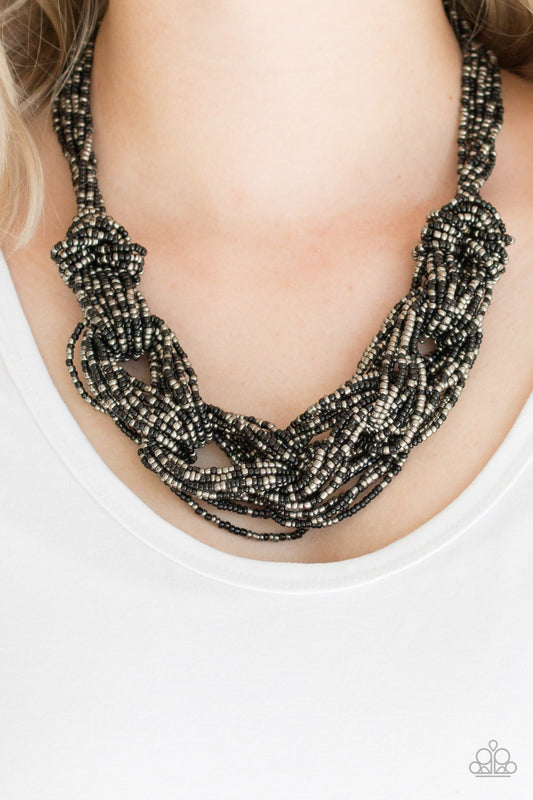 Paparazzi Accessories City Catwalk - Black Seedbead Necklaces - Lady T Accessories