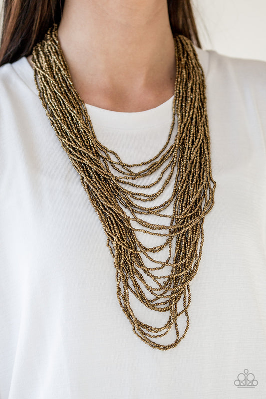 Paparazzi Accessories Dauntless Dazzle - Brass Necklaces - Lady T Accessories
