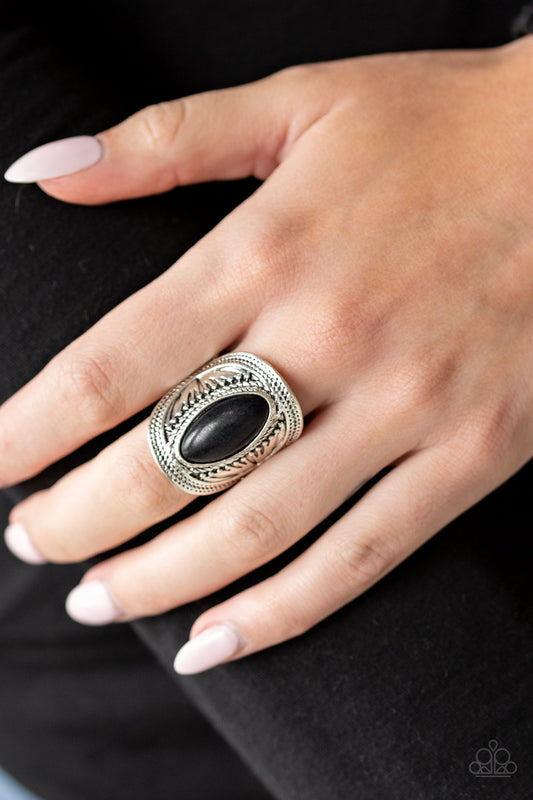 Paparazzi Accessories Ground Ruler - Black Rings - Lady T Accessories