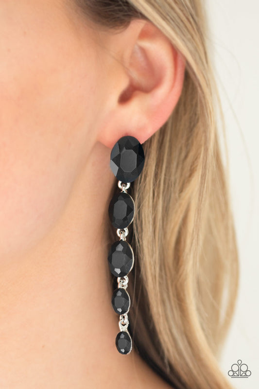 Paparazzi Accessories Red Carpet Radiance - Black Earrings - Lady T Accessories