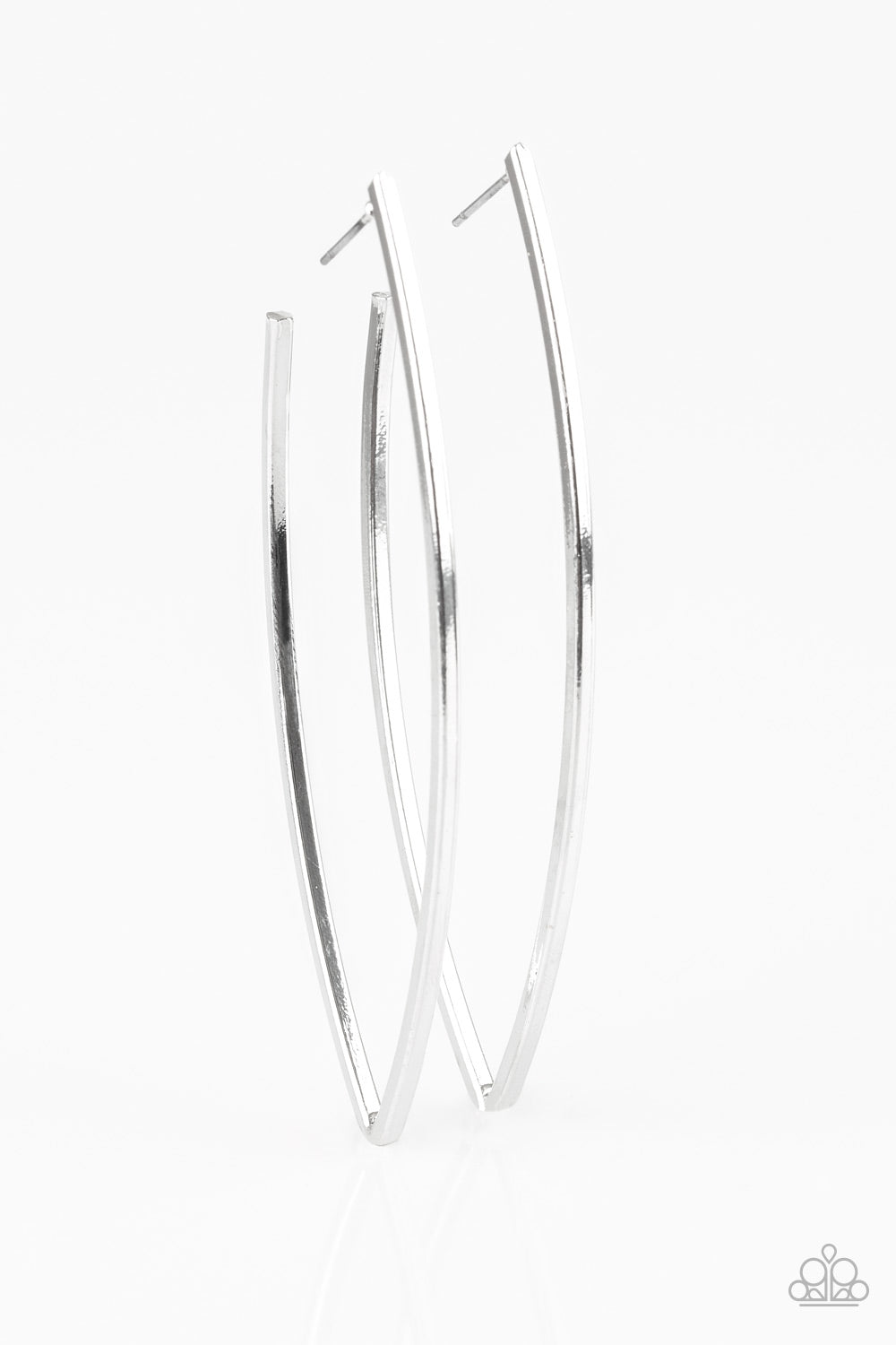 Paparazzi Accessories Nothing but Trouble - Silver Earrings - Lady T Accessories