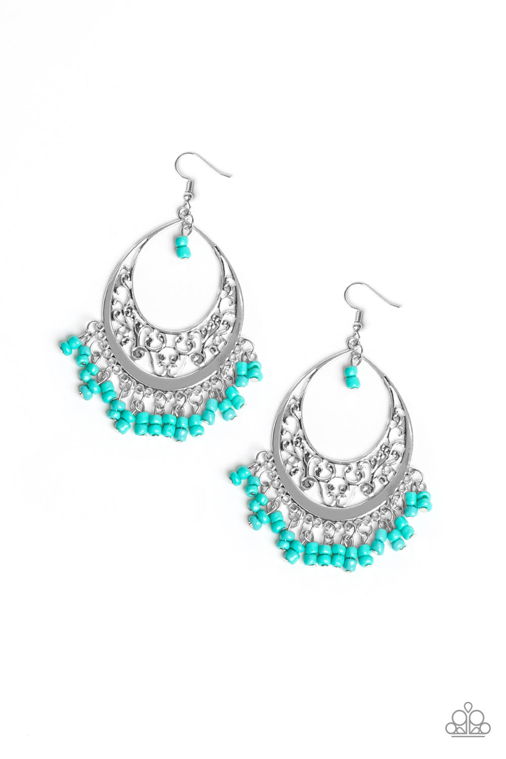 Paparazzi Accessories Malibu Mamba - Blue Earrings - Lady T Accessories