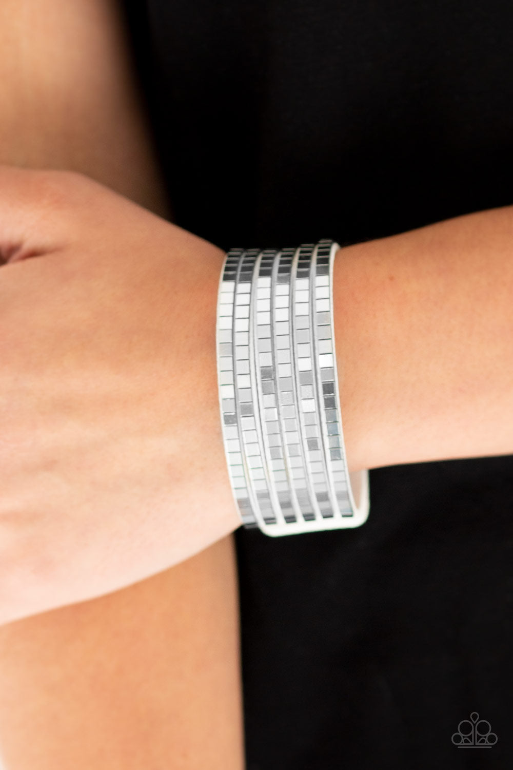 Paparazzi Accessories Disco Dazzle - White Bracelets - Lady T Accessories