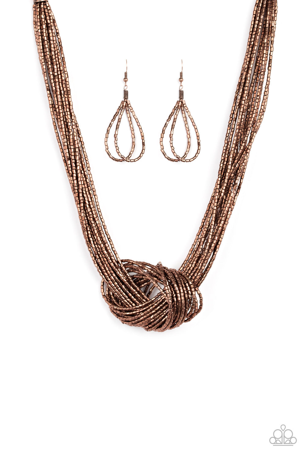 Paparazzi Accessories Knotted Knockout - Copper Necklaces - Lady T Accessories