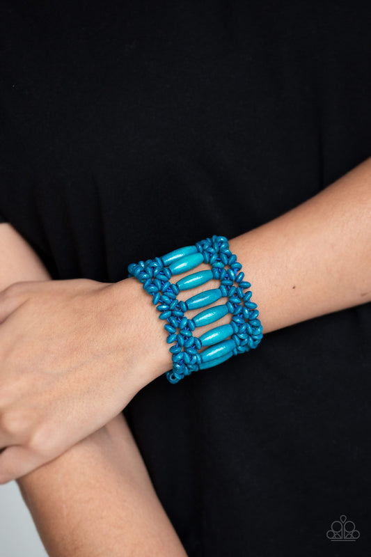 Paparazzi Accessories Barbados Beach Club - Blue Bracelets - Lady T Accessories