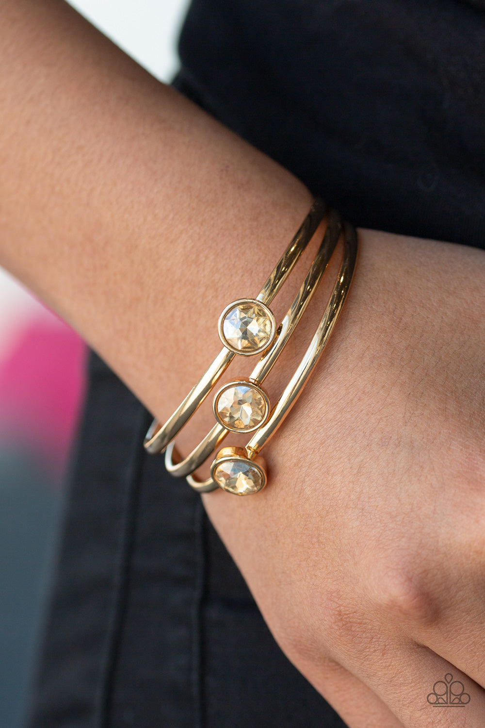 Paparazzi Accessories Be All You Can Bedazzle - Gold Bracelets - Lady T Accessories