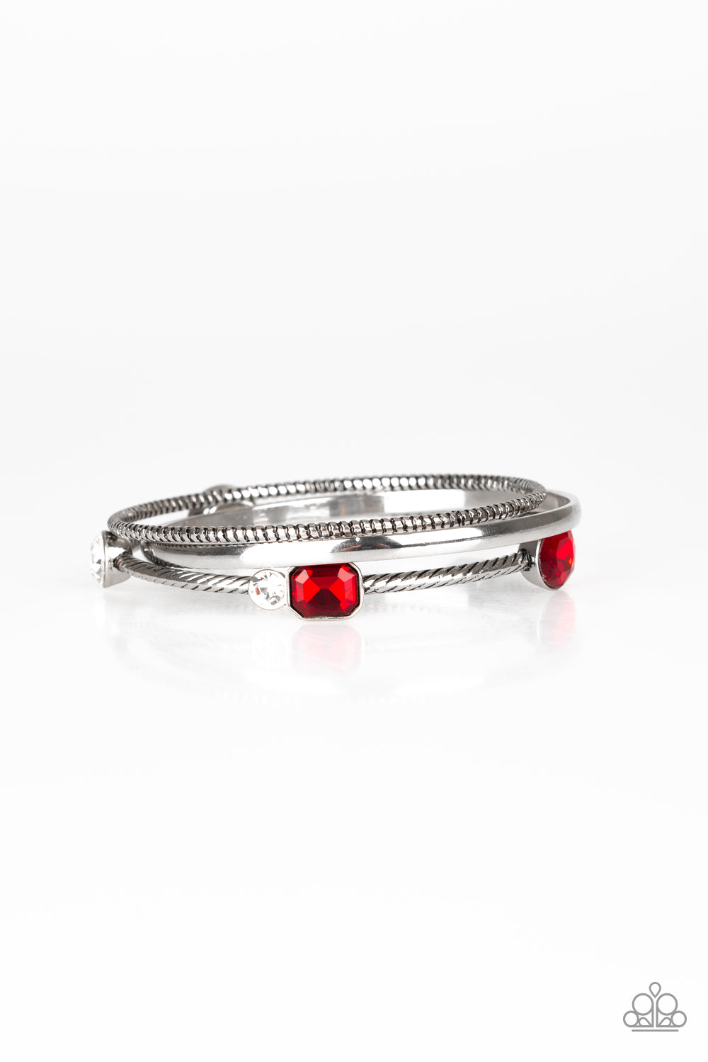 Paparazzi Accessories City Slicker Sleek - Red Bracelets - Lady T Accessories
