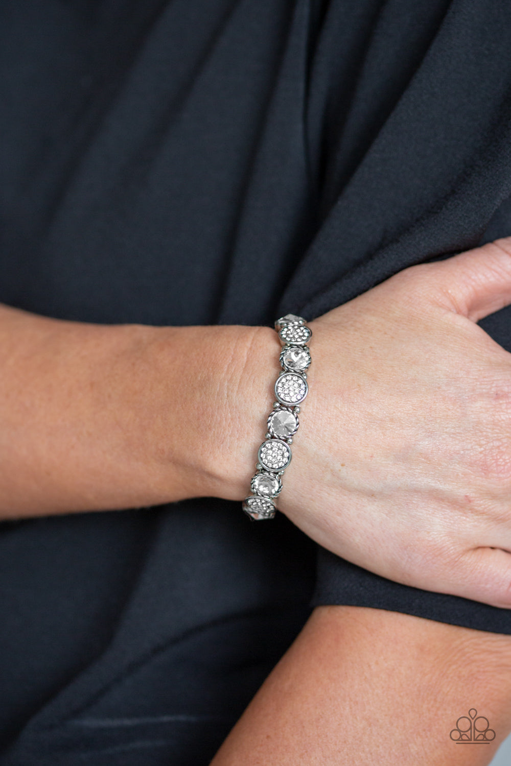 Paparazzi Accessories Take a Moment to Reflect - White Bracelets - Lady T Accessories
