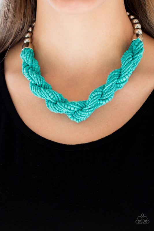 Paparazzi Accessories Savannah Surfin - Blue Necklaces - Lady T Accessories