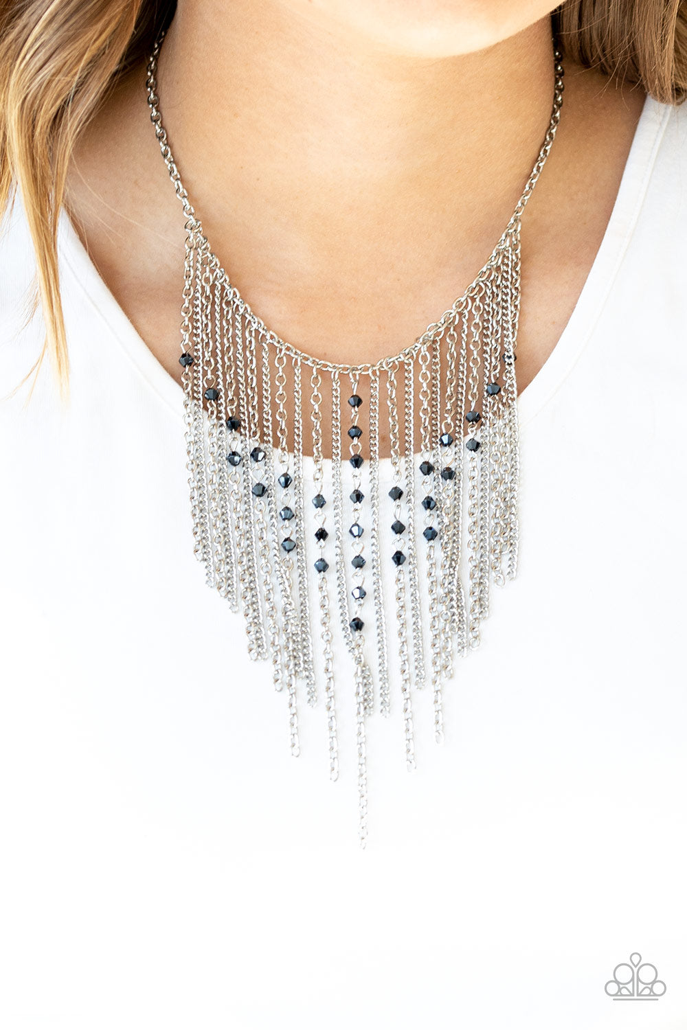Paparazzi Accessories First Class Fringe - Blue Necklaces - Lady T Accessories