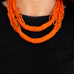 Paparazzi Accessories Right as RAINFOREST - Orange Seedbead Necklaces - Lady T Accessories