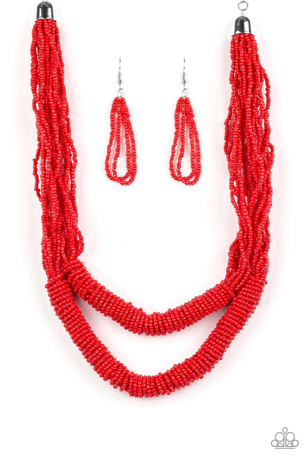 Paparazzi Accessories Right as RAINFOREST - Red Necklaces - Lady T Accessories