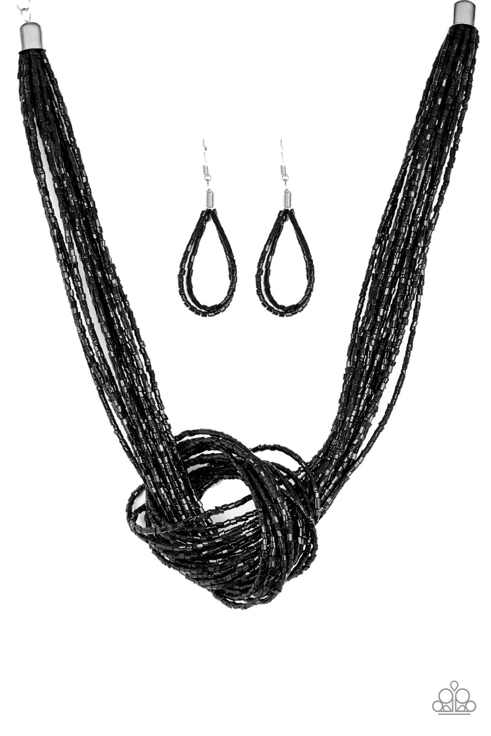 Paparazzi Accessories Knotted Knockout - Black Seedbead Necklaces - Lady T Accessories