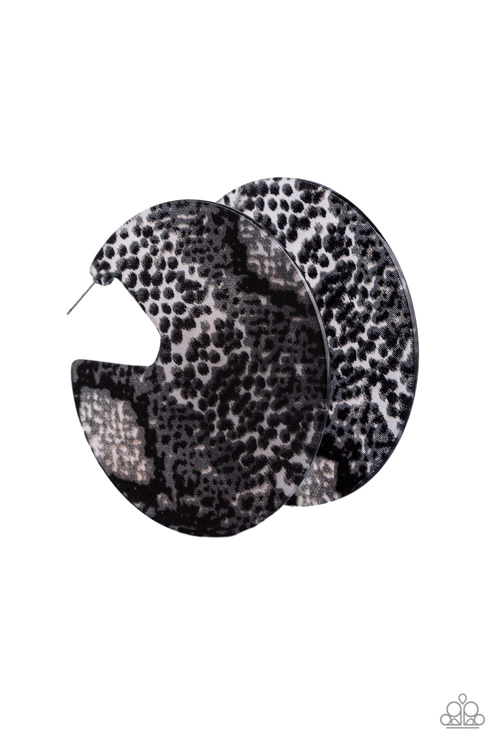 Paparazzi Accessories Hit or HISS - Black Hoop Earrings - Lady T Accessories