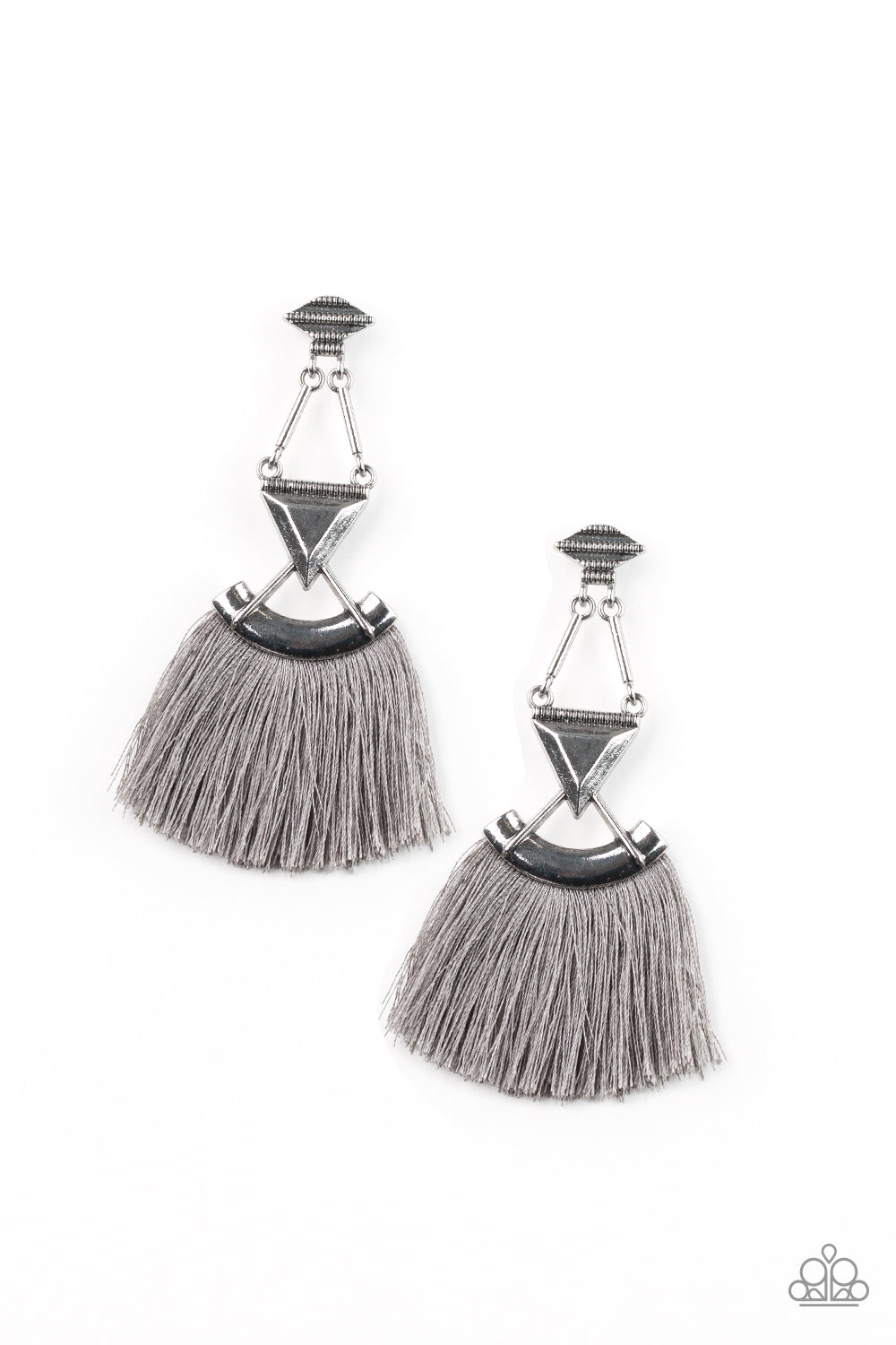 Paparazzi Accessories Puma Prowl - Silver Earrings - Lady T Accessories