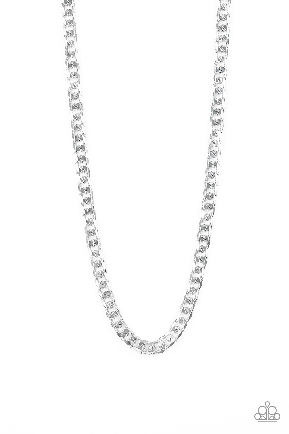 Paparazzi Accessories The Game CHAIN-ger - Silver Men's Necklaces - Lady T Accessories